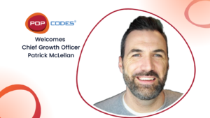 Photo of Patrick McLellan with text POPcodes Welcomes Chief Growth Officer Patrick McLellan